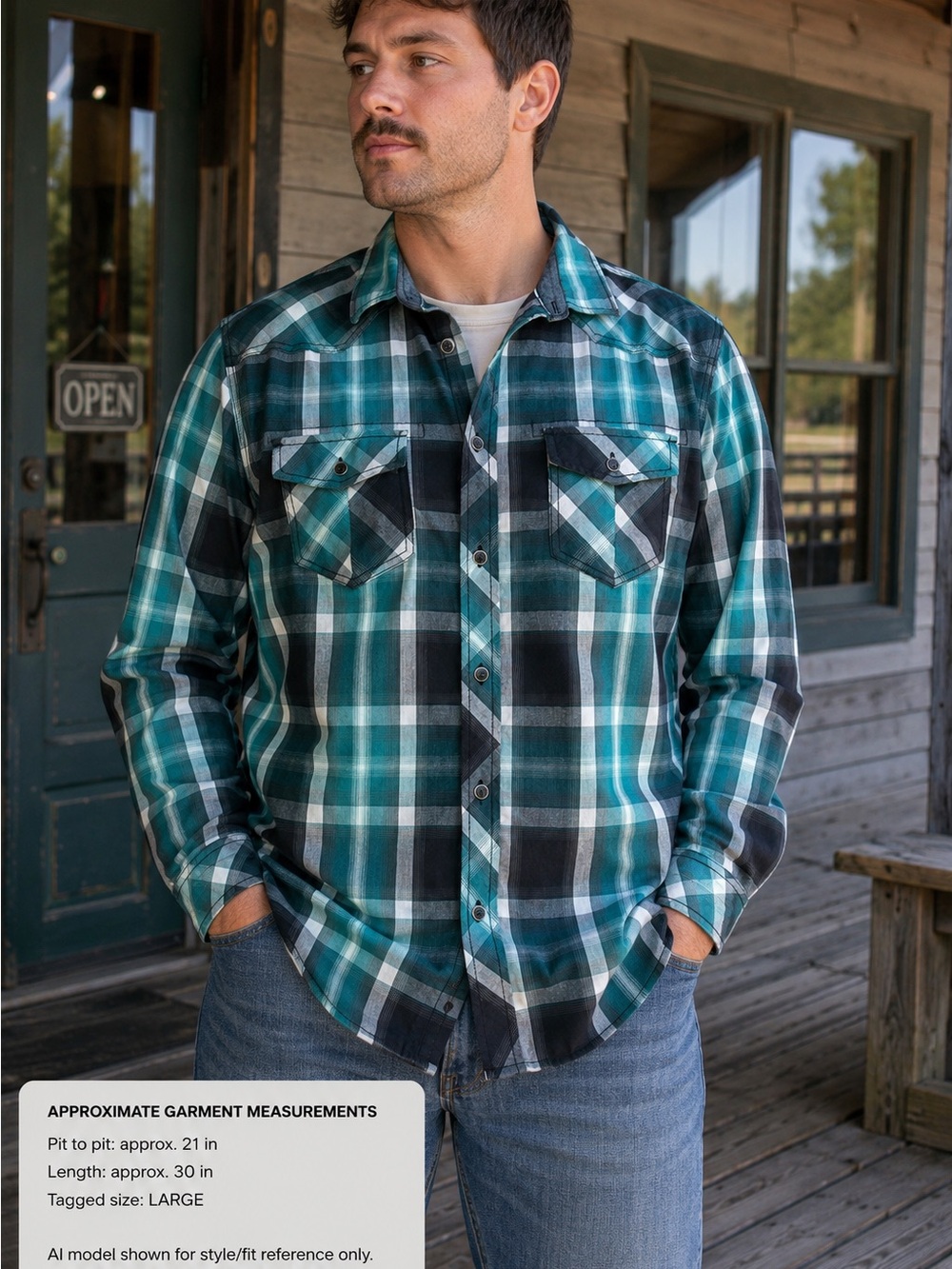 Urban Pipeline Plaid Flannel Style Button Down Shirt
